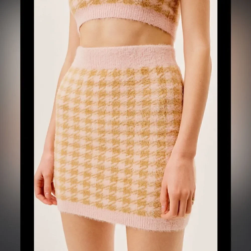 NWT For Love & Lemons Cher Mini Skirt XL Clueless